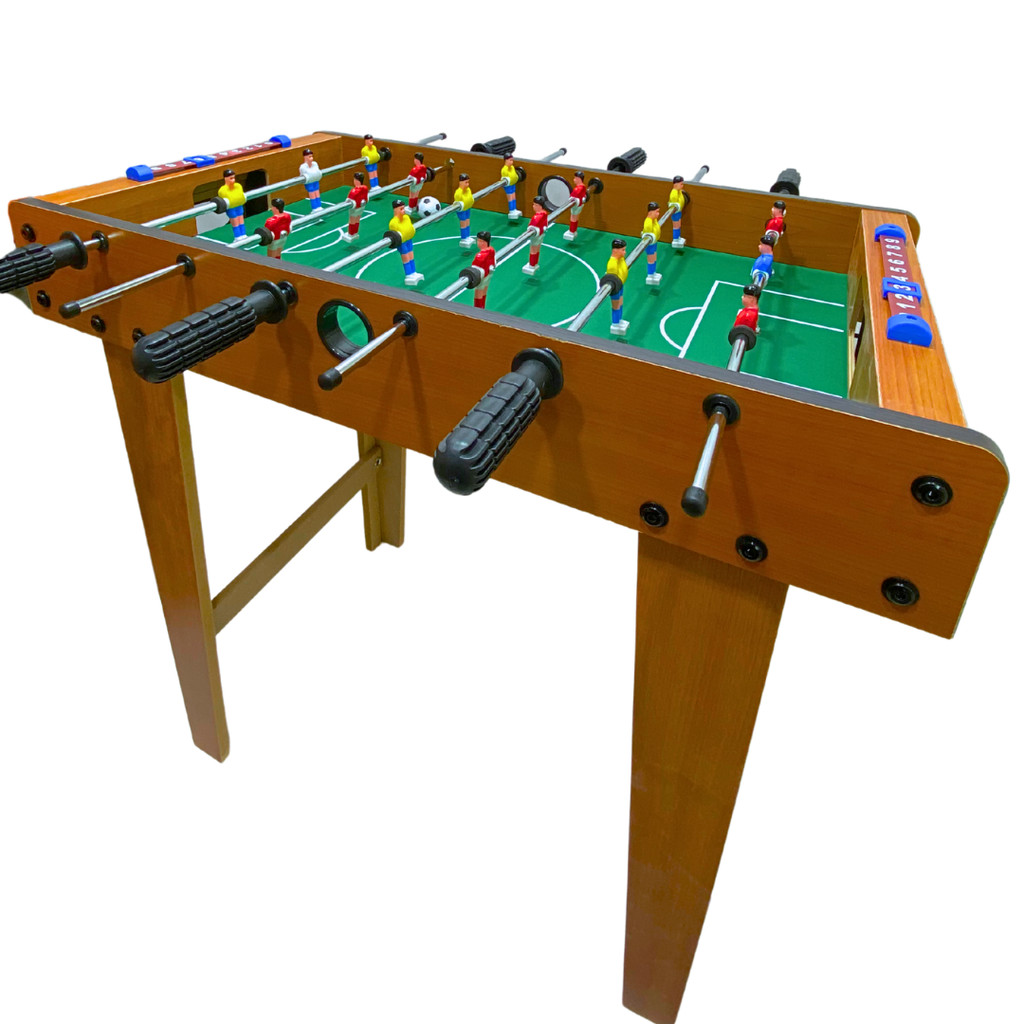 Mesa Pebolim Totó Futebol Mesa Grande completa Portátil C/ Bolas Placar Brinquedo Infantil Lazer em Família