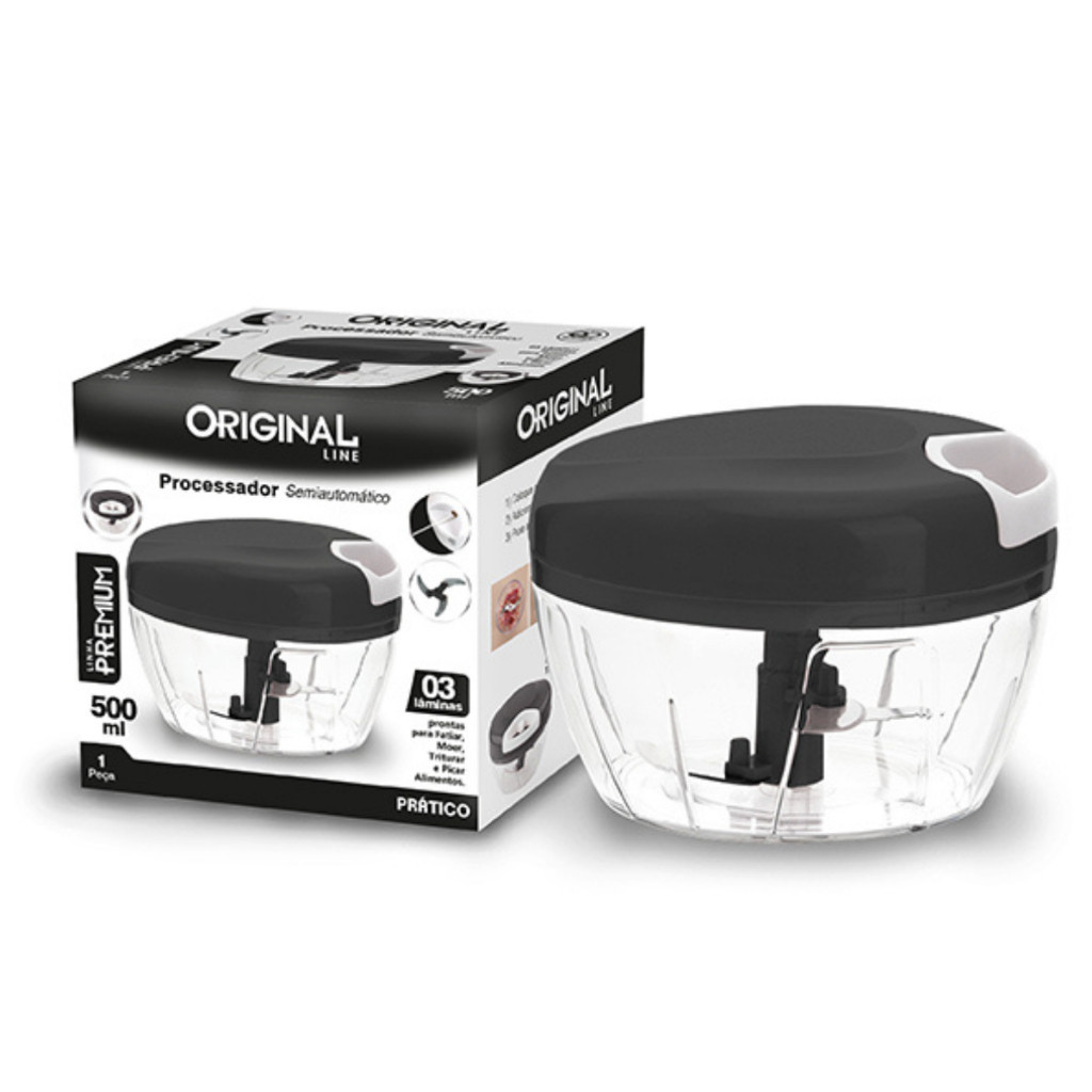 Processador de Alimentos Triturador de Alho 500ml