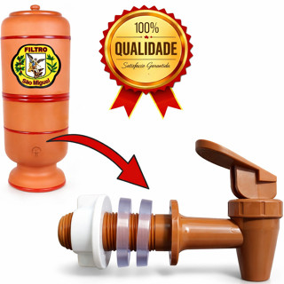 Torneira Marrom Para Filtro De Barro Toque Marrom Universal em Oferta na Shopee