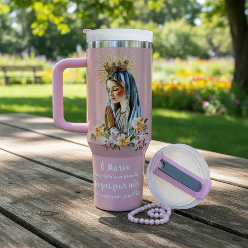 Copo Garrafa Térmica 1200ml Nossa Senhora Aparecida em Oferta na Shopee