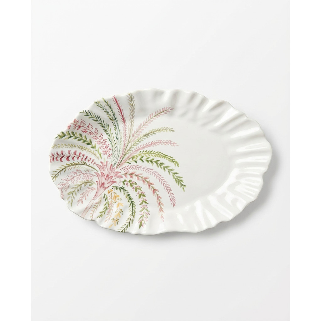 Travessa Média Rasa Branca Estampada Floral 2ª Linha Cerâmica Scalla em Oferta na Shopee