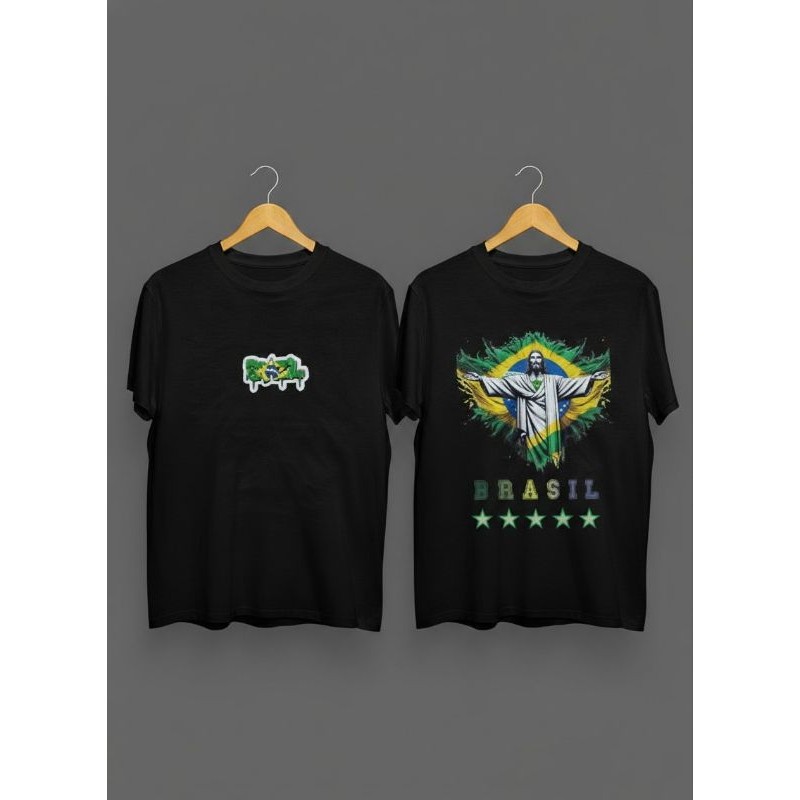 Camiseta Streetwear Brasil Copa Do Mundo 100% Algodão Premium Unisex