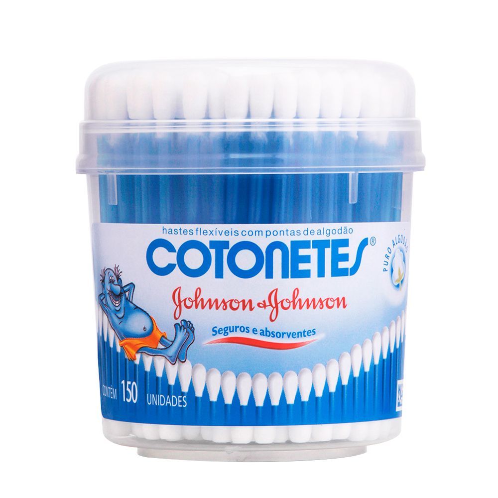 Hastes Flexíveis Cotonetes Johnson & Johnson Pote 150 Unidades em Oferta na Shopee