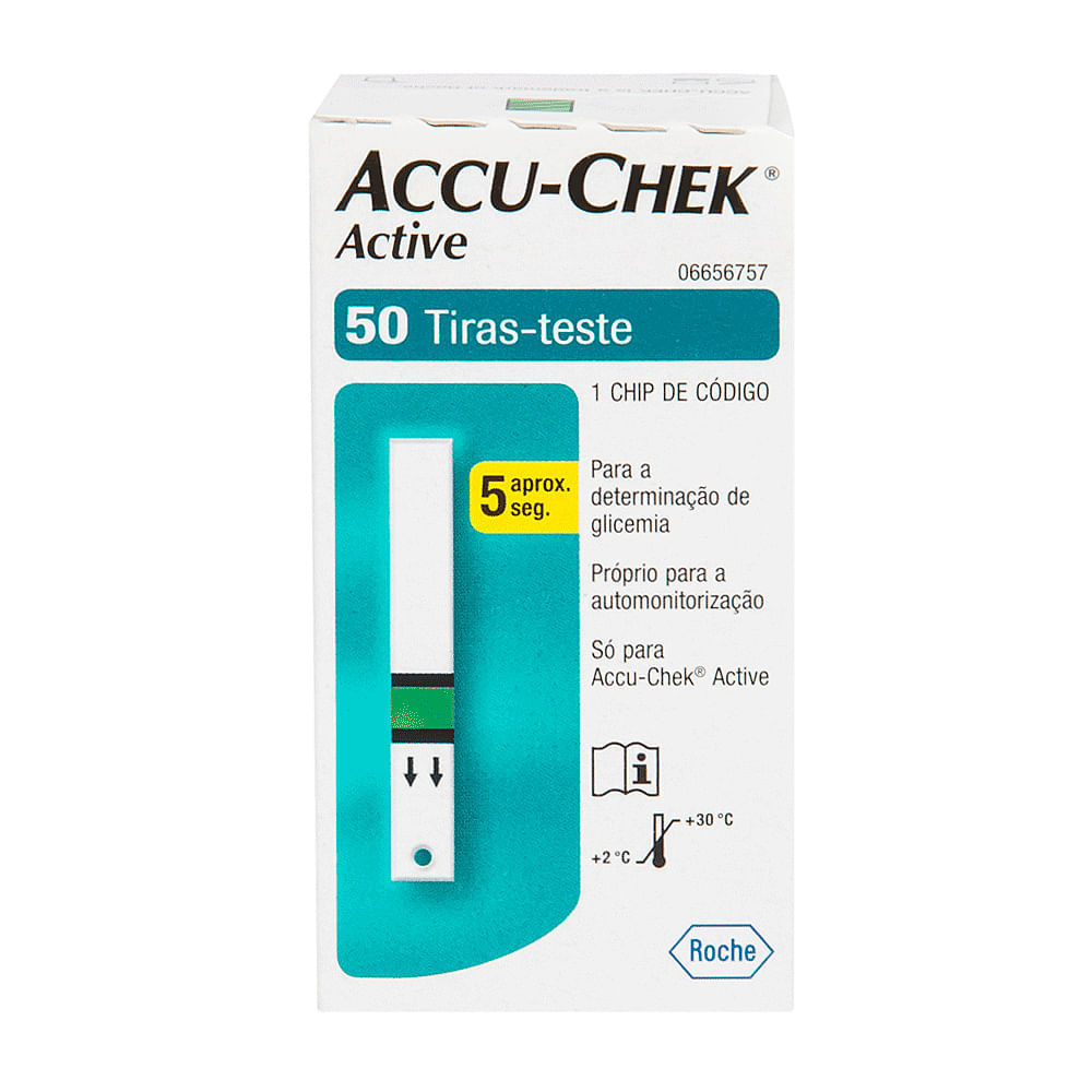 Accu-Chek Active Tira Teste 50 Unidades em Oferta na Shopee