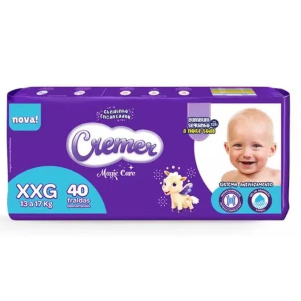 Fralda Cremer Magic Care XXG 40 Unidades em Oferta na Shopee