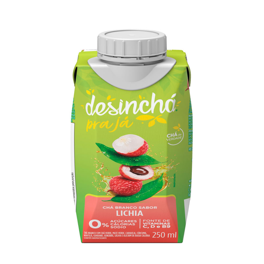 Cha Desinchá Branco Pra Já Sabor Lichia 250ml em Oferta na Shopee