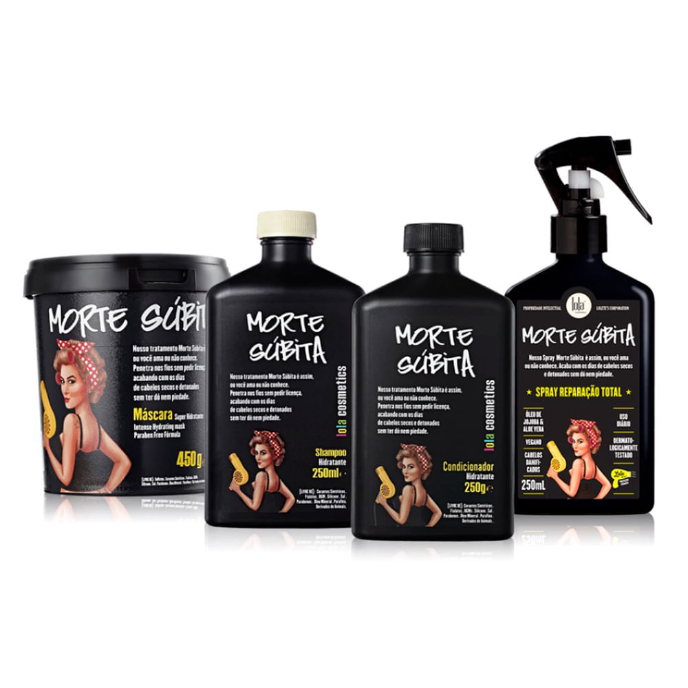 Kit Lola Morte Súbita Tratamento Capilar - 4 Produtos em Oferta na Shopee