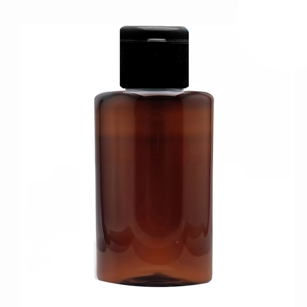 Frascos 60ml reto baixo 20/410 Âmbar Plástico Pet com Tampa Flip Top em Oferta na Shopee