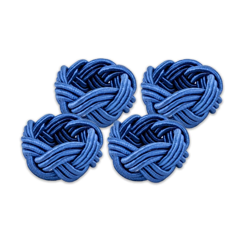 Kit Argola para Guardanapo em Tecido Le Trança Azul 4 Unidades em Oferta na Shopee