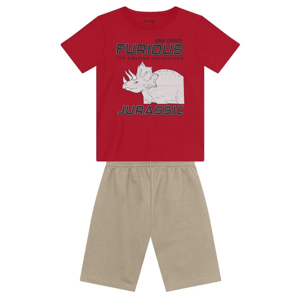Conjunto infantil menino de dinossauro Brandili
