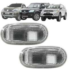 Par Lanterna Lateral Paralama Pisca Seta L200 Triton Pajero Tr4 Cristal 2007 A 2015