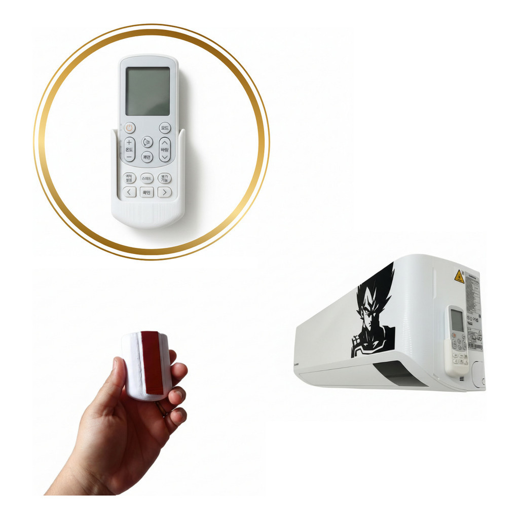 Suporte  Parede para Controle Remoto de Ar-Condicionado Samsung na cor branco