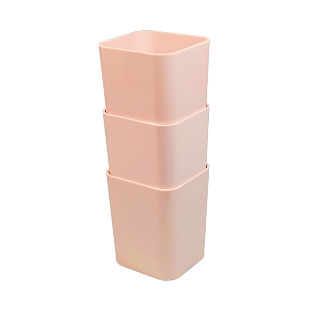 Porta Objetos Dello Kit com 03 Unidades Rosa em Oferta na Shopee