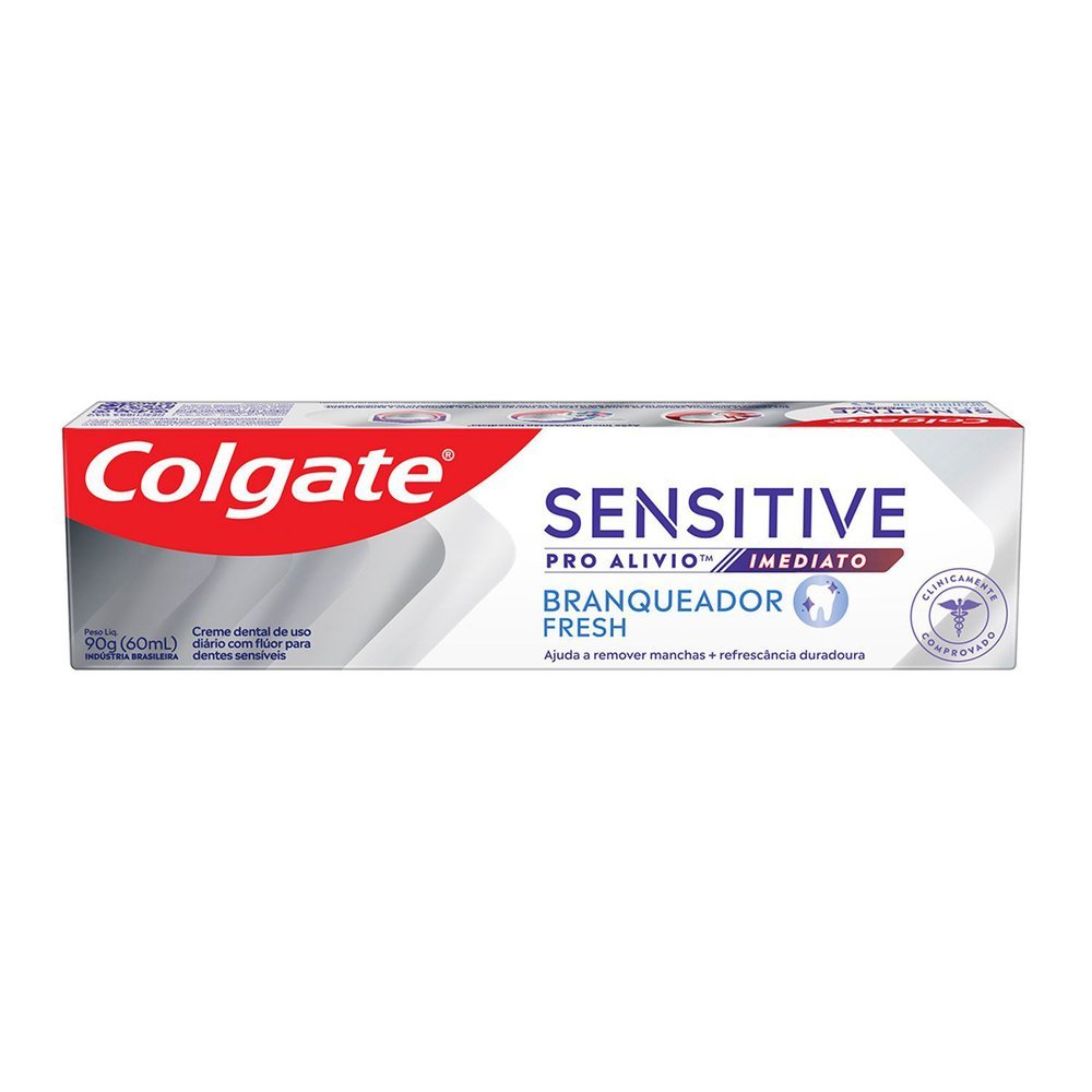 Creme Dental Colgate Sensitive Pro-Alívio Imediato Branqueador 90g em Oferta na Shopee