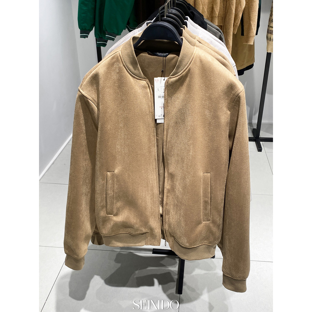 Armário 429!Jaqueta Bomber masculina de camurça e camurça com novo produto de outono8574400 Jaqueta uniforme de beisebol