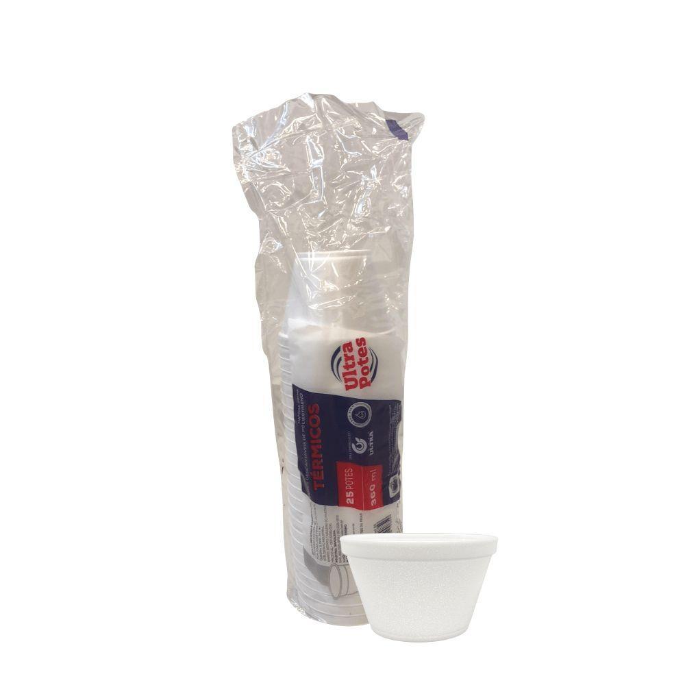 Pote Isopor Ultratherm 360ml 25 Unidades