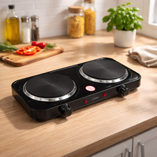 Fogão Elétrico de Indução 2 Bocas Cooktop Portátil Antiaderente 110v 220v Cozinha ON-FE402 em Oferta na Shopee