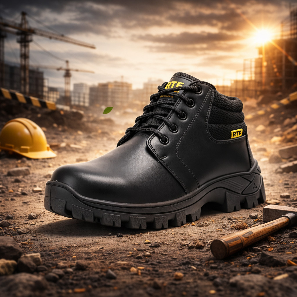 Bota Masculina Trabalho Urbano Solado Grosso Antiderrapante Confortável Reforçada Resistente
