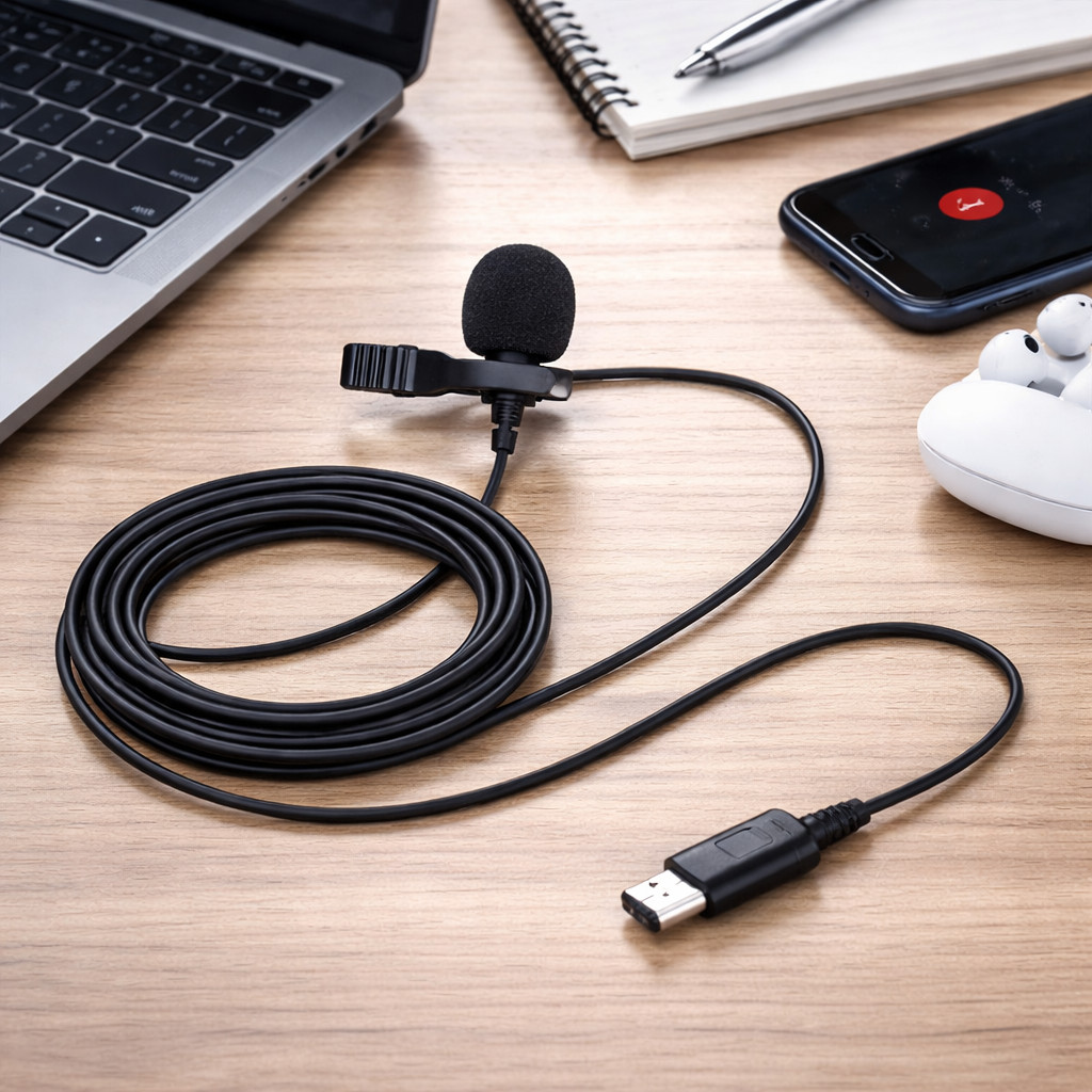 Microfone TPC | Áudio Claro Para Vídeos e Lives Lapela Inova MIC-7589