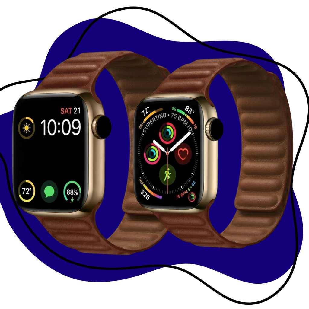 Pulseira Couro Magnético Para Apple Watch Ultra 1 2 3 e Iwo Series 1-11 SE - 42/