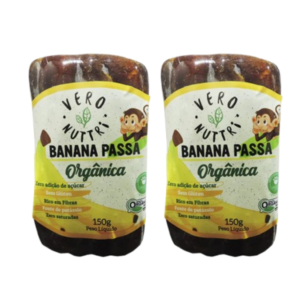Kit 2 Banana Passa Filme Organica 300g Vero Nuttri