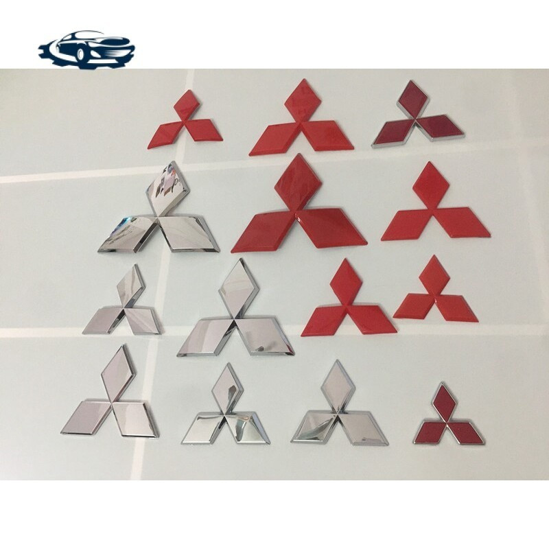 42741 Adesivo de logo frontal ou emblema traseiro para Mitsubishi Pajero V73 Lancer EX Outlander ASX Suporte de Bagagem