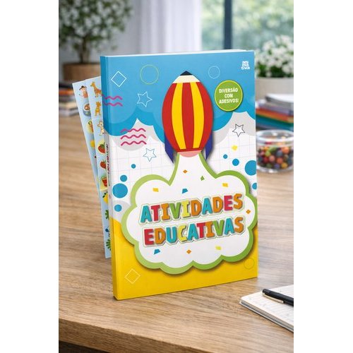 Caderno de Atividades Educativas Infantil 16 Folhas Adesivos Criança Reforço Escolar Envio Rápido