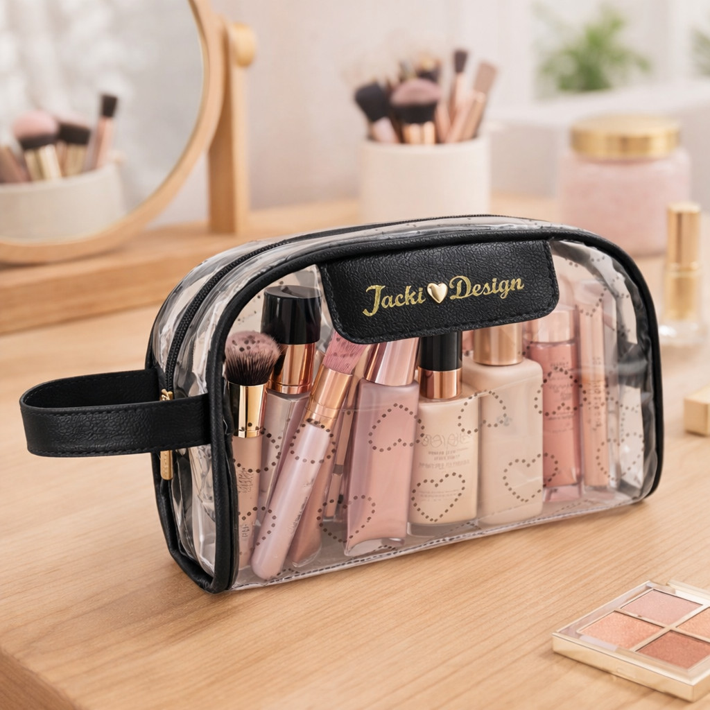Necessaire Transparente para Viagens e Passeios - Leve e Espaçosa com melhor Custo-Benefício