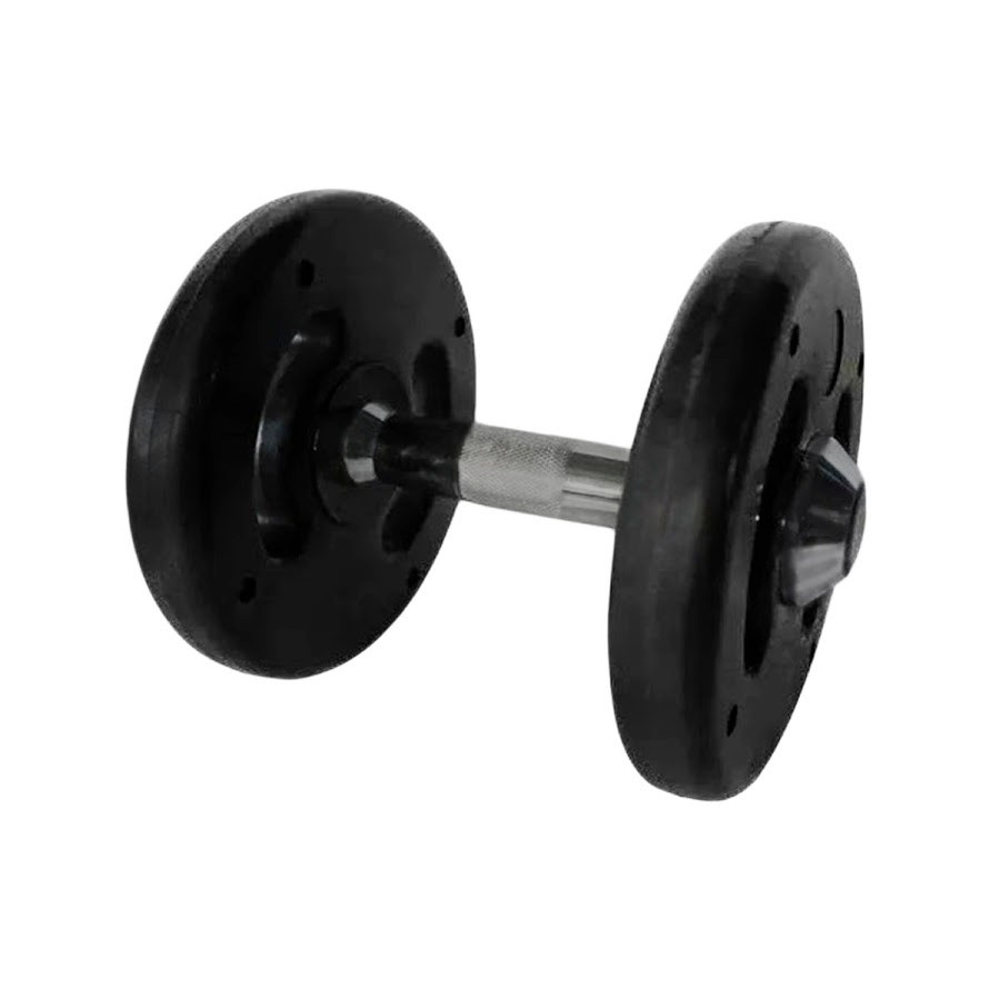 Dumbell Injetado com Pegada Cromada 12kg