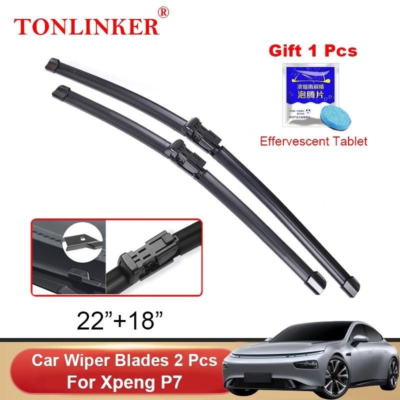 TONLINKER Lâminas De Limpador Para Xpeng P7 2020 2021 2022 2023 Acessórios Do Carro Dianteiro Pára-Brisas Lâmina Escovas