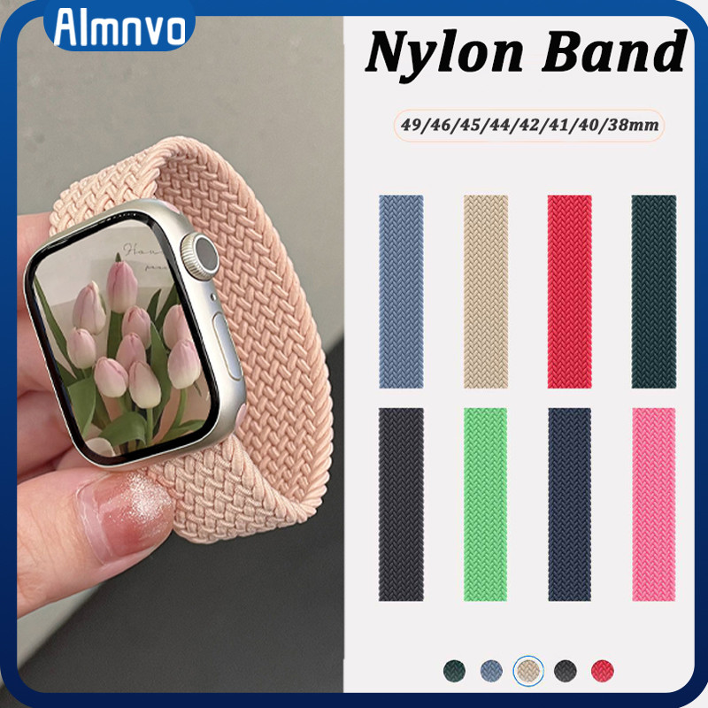 Pulseira De Loop Solo De Nailon Para Apple Watch SE Ultra 3 2 IWatch Series 11 1