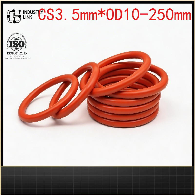 Anel De Vedação De silicone Vermelho Cs3.5 Mm * OD10-250 À Prova D'água Componente Resistente A Altas Temperaturas (GH-Z