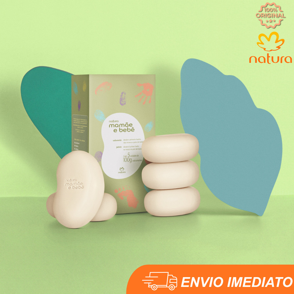 Natura Mamãe e Bebê Sabonete em Barra 5x100g