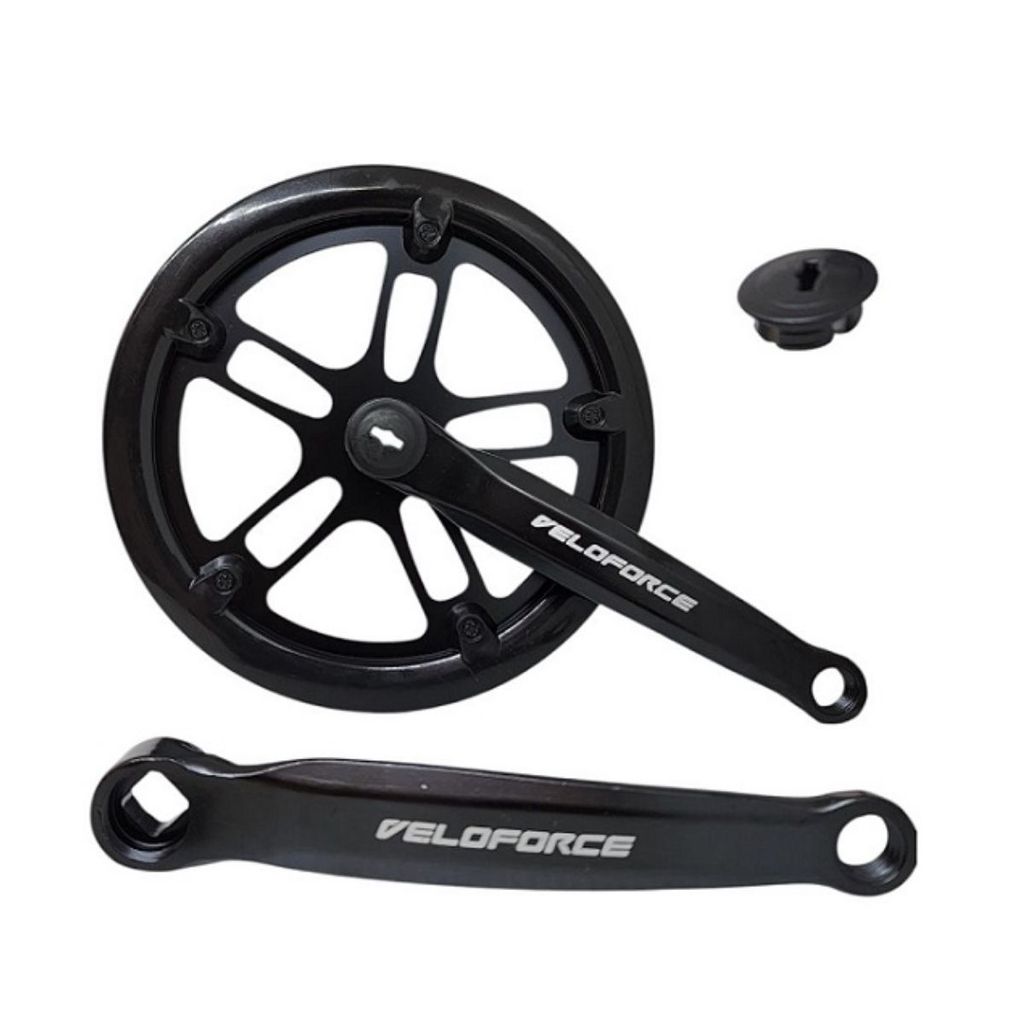 Pedivela Single 38 Dentes 170mm Bicicleta Fixa Mtb Ponta Quadrada Com Protetor