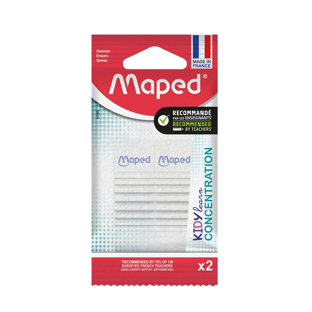 Borracha escolar Kidy Learn Concentration com 2 unidades 121800 Maped