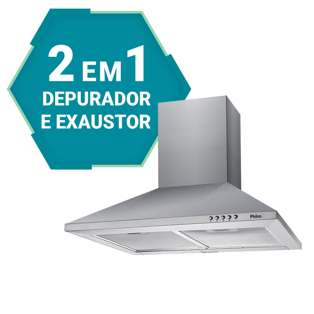 Coifa Pirâmide Philco 2 em 1 60cm Inox PCO62I