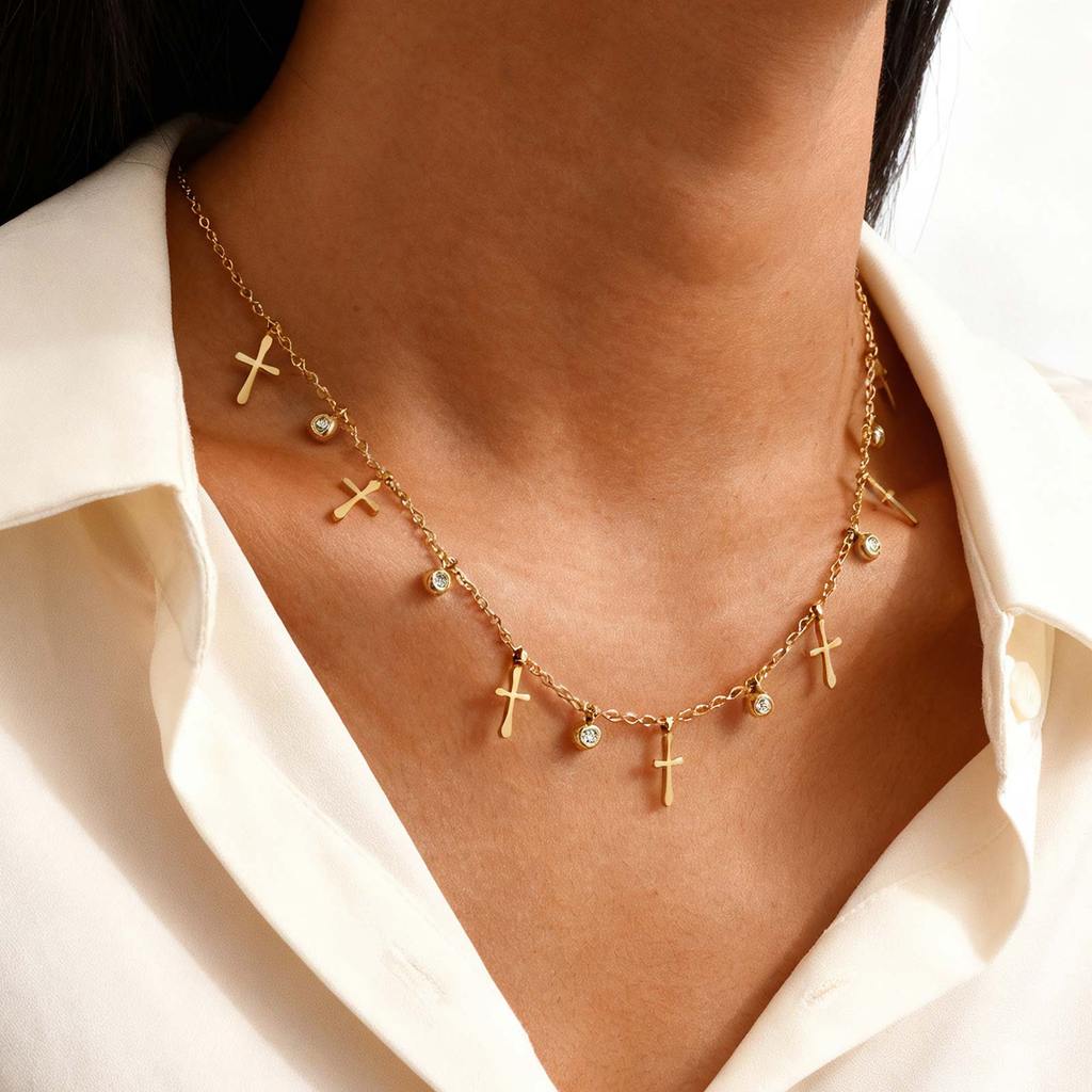 Vnox Borboleta Zircão Trevo De Quatro Folhas Corrente Colar Para Mulheres Menina , Ouro Delicado Link Jóias Presente em Oferta na Shopee