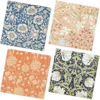 Whaline 50 Peças de Guardanapos de Papel Florais William Morris, Guardanapos Descartáveis para Almoço, Guardanapos Vinta