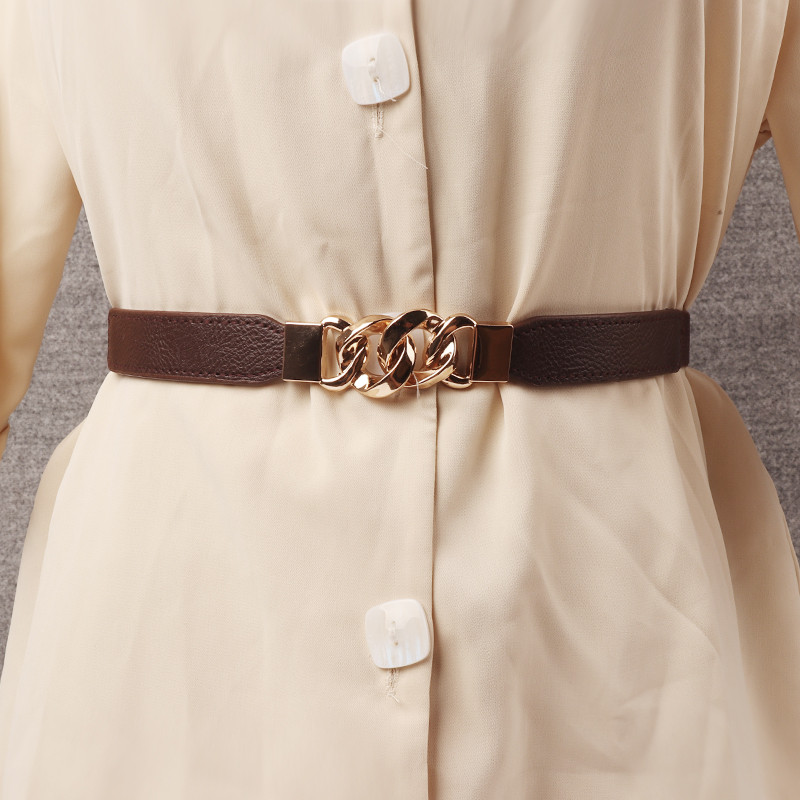 Cinto fino cintura estreita moda feminina simples All-Match acessórios decorativos vestido acessórios saia cinto verão e