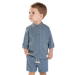 Conjunto Infantil Menino Fio Tinto Colorittá Azul em Oferta na Shopee