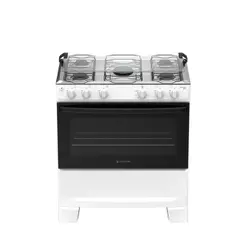 Fogão 5 Bocas Atlas Mônaco Plus Mesa De Inox Bivolt Branco
