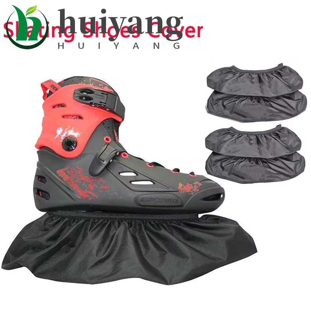 Capas Para Patins HUIYANG , Impermeáveis Sapatos De Patinação Em Velocidade Slalom , Pretas