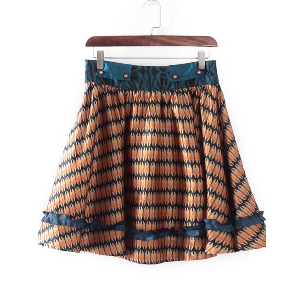 Oferta especial 〖 Bei 〗 Verão novo produto roupas femininas contador guarda-chuva saia a linha cintura média Chiffon sai