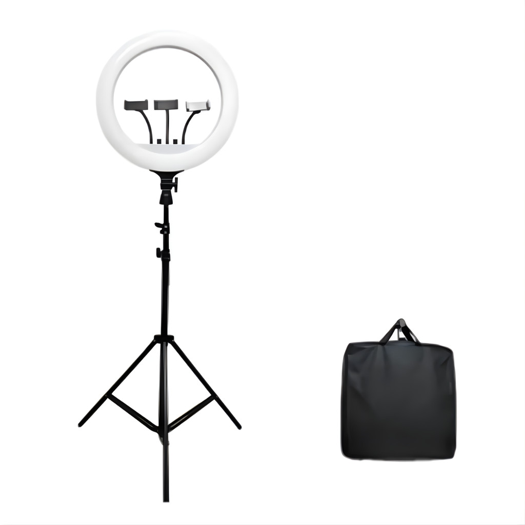 Ring Light 18 polegadas 80w Com Suporte 3 Celulares e Tripe 2,10 altura