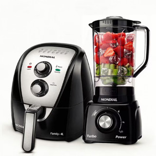 Fritadeira Elétrica Sem Óleo Air Fryer AFN40BI 4L + Liquidificador Turbo Power L-99 FB 50…