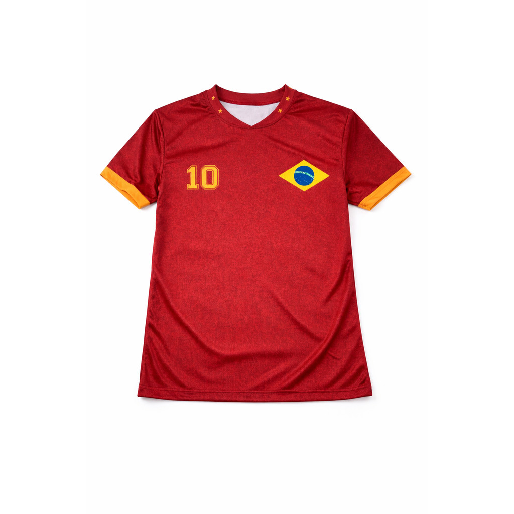 Melhor Camisa Camiseta Copa Brasil Cor Portugal  Camisa 10 Dry Fit Vermelha