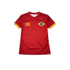 Melhor Camisa Camiseta Copa Brasil Cor Portugal Camisa 10 Dry Fit Vermelha
