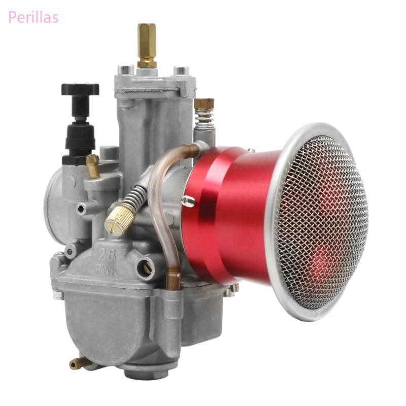 Perillas Motocicleta ATV Carburador Filtro Ar Carb Funil Adequado Para PWK21 24 26 28 30 50mm Entrada Chifre