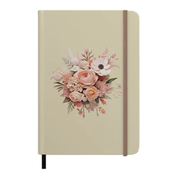 Caderno Moleskine | Com Pauta | Capa Buquê de Flores