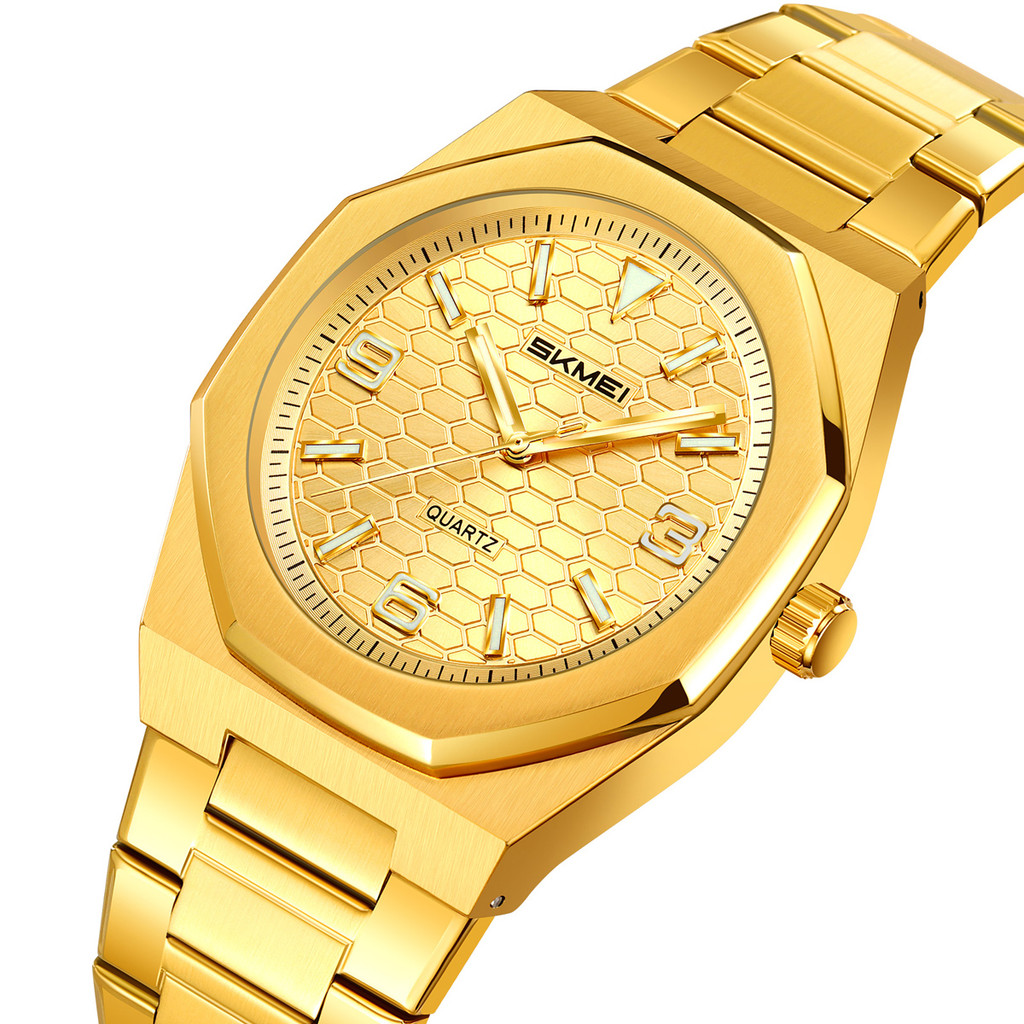 SKMEI 2657 Relógio De Pulso Masculino De Quartzo Com Pulseira De Aço Inoxidável Espelho De Vidro 30M À Prova D'água Octo